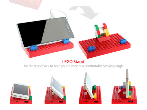 lego power brick phone stand