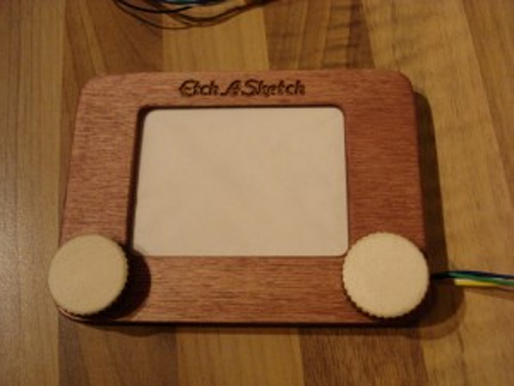 etch a sketch controller for laser cutter