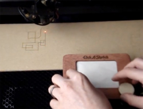 etch a sketch laser cutter