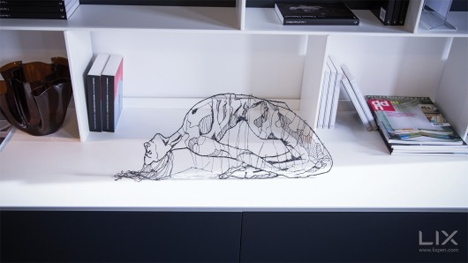 sculpture drawn with 3d printing pen