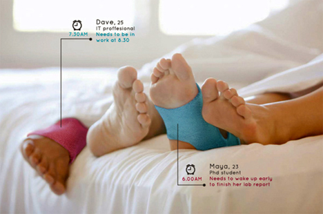 programmable acupressure waking sock