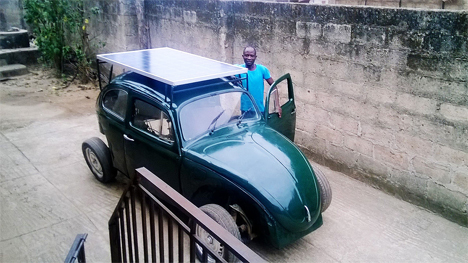 solar powered nigerian student car