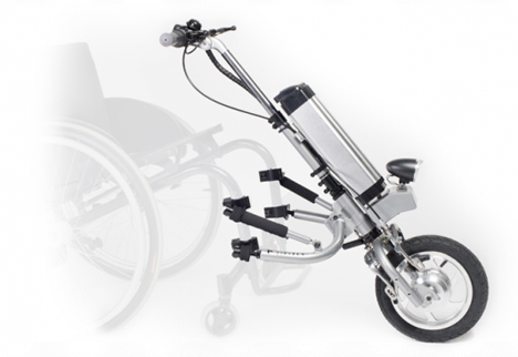 motorised front wheel for wheelchair