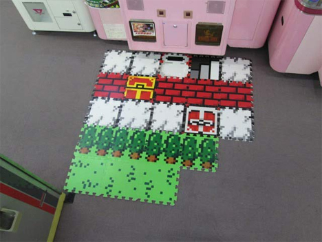 video game floor mat tiles