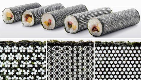 Designer Dinner: Intricately Laser-Cut Sushi Seaweed