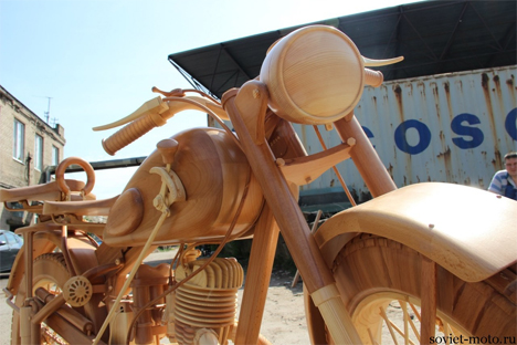 wooden motorcycle