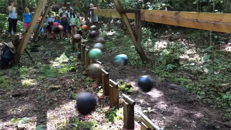 bowling ball pendulum wave