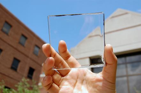 see-through clear solar power harvesters