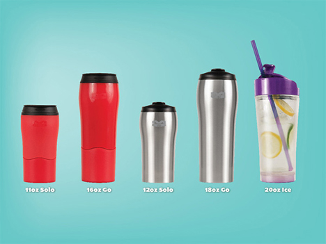 Mighty Mug: Untippable insulated travel mug.