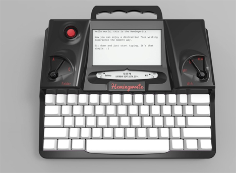 hemingwrite distraction free word processor typewriter