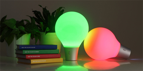 light absorbing color changing lamp