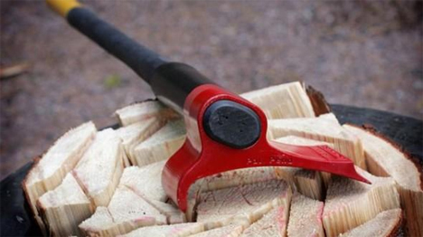 redesigned wood chopping axe