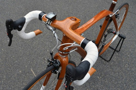 6 bespoke custom mahogany bikes