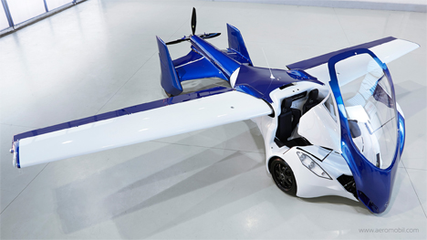 transforming flying car folding wings