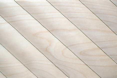 decorative stitched wood cover material