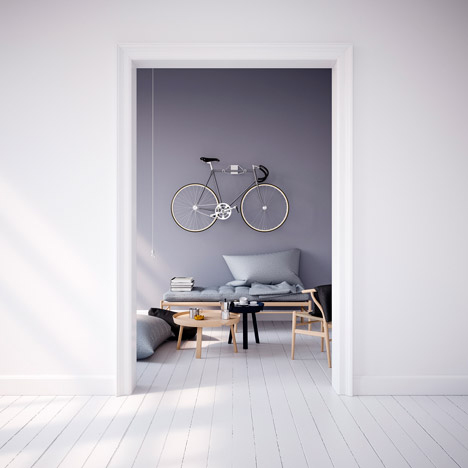 minimalist pincher bike wall hanger