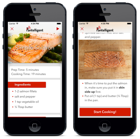 pantelligent app recipe book