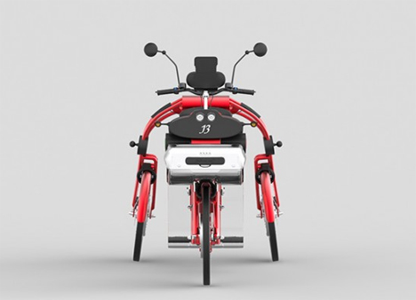 front view johanson3 electric scooter bike