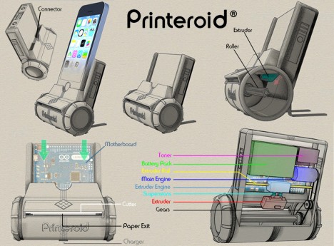 printeroid portable apple device printer