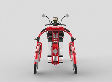 rear view johanson3 electric scooter bike