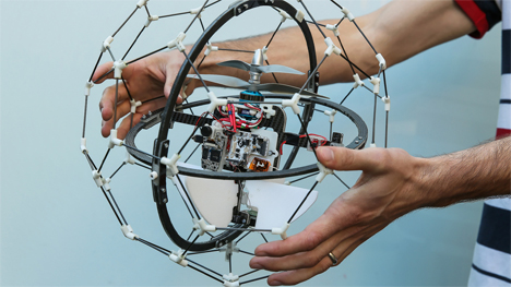 gimball drone in a cage