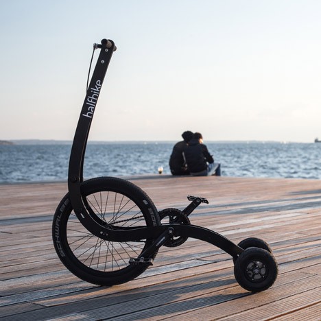 Halfbike: Standing Bike for Best of Both Walking & Cycling