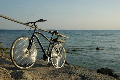 solar bike charging sun