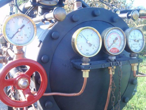 steam powered custom bike