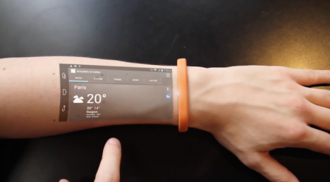 wearable arm projection device