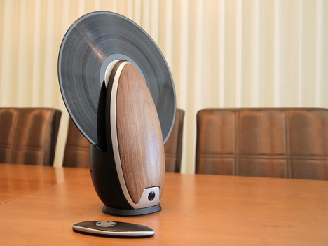 sculptural record player