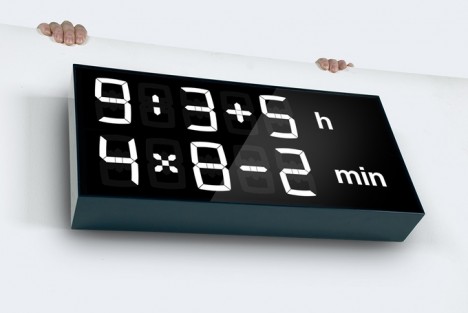 digital math wall clock