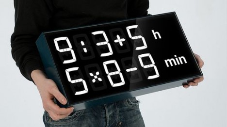 math based digital wall clock