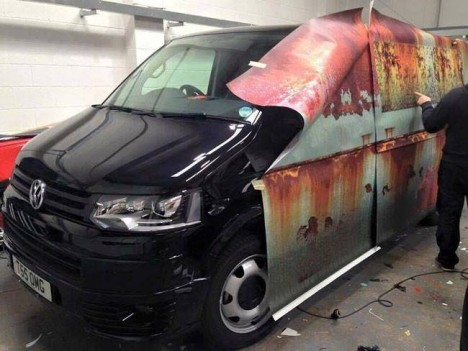 rusted car wrap