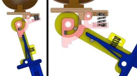 low tech prosthetic leg with moving knee