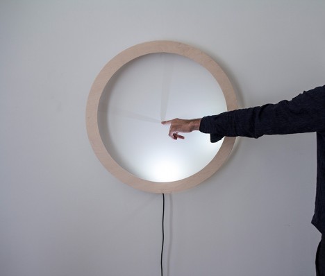 touch activated wall clock