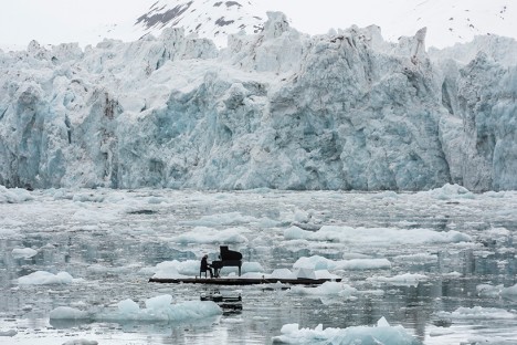 greenpeace glacier art